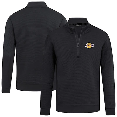 Men's Levelwear  Black Los Angeles Lakers Accolade Cushion Quarter-Zip Pullover