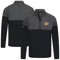 Haut à glissière quart de tour noir rayures classiques des Los Angeles Lakers pour homme Levelwear
