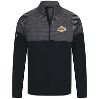Haut à glissière quart de tour noir rayures classiques des Los Angeles Lakers pour homme Levelwear