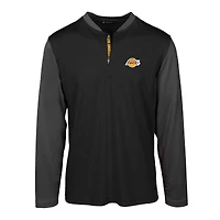 Men's Levelwear Black Los Angeles Lakers Spector Insignia Core Quarter-Zip Pullover Top