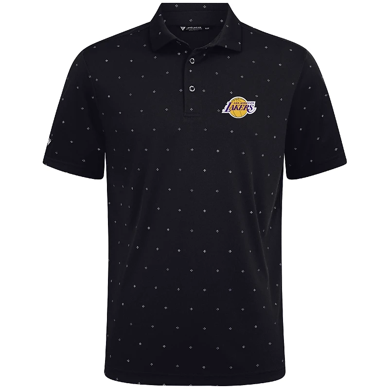 Polo Vision noir des Los Angeles Lakers pour homme Levelwear