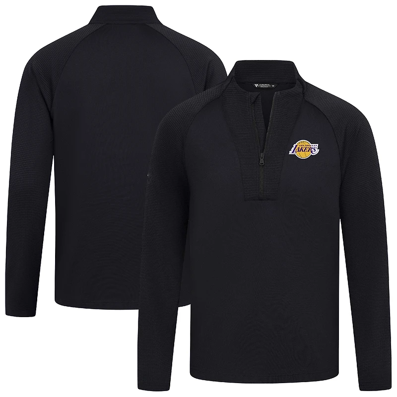 Haut noir à fermeture éclair quart de tour pour homme Levelwear Los Angeles Lakers Volley