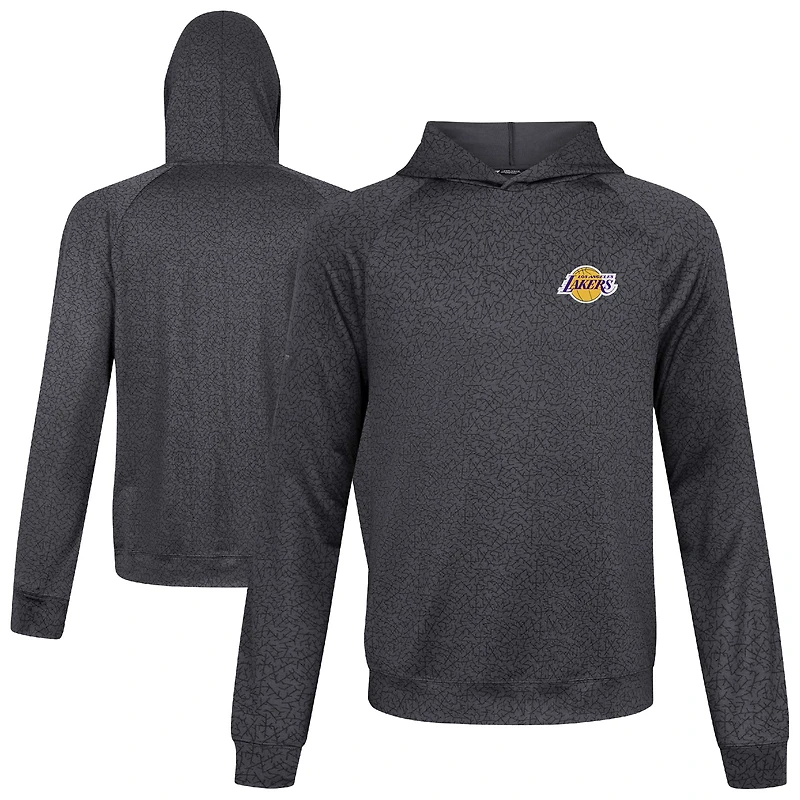 Sweat à capuche gris Challenger des Los Angeles Lakers pour homme Levelwear