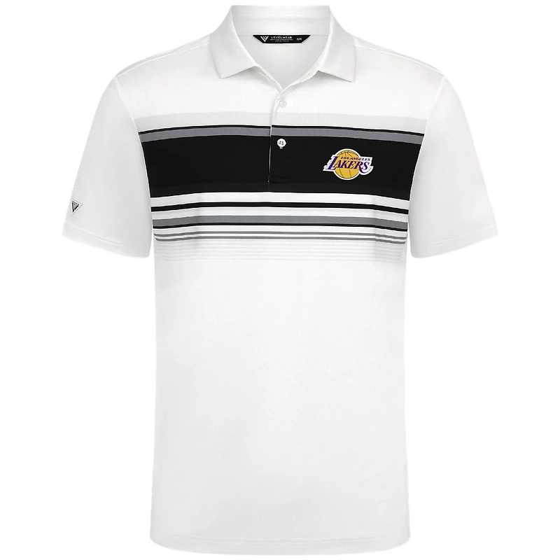 Polo blanc Levelwear Onward des Los Angeles Lakers pour homme
