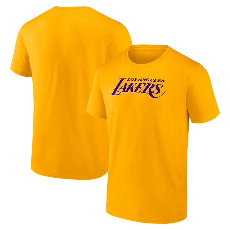 T-shirt homme logo athlétique or Los Angeles Lakers