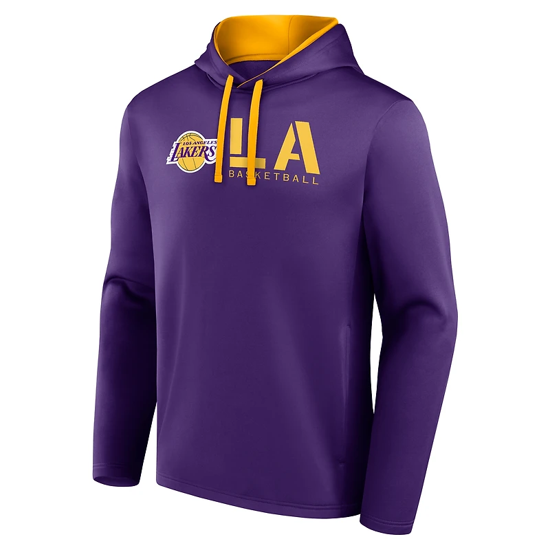 Sweat à capuche violet avec logo Athletic pour homme Los Angeles Lakers Head Start
