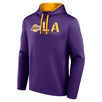 Sweat à capuche violet avec logo Athletic pour homme Los Angeles Lakers Head Start