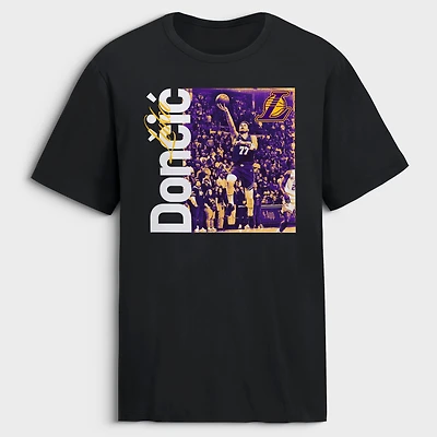 T-shirt noir Luka Dončić des Los Angeles Lakers pour le début de saison
