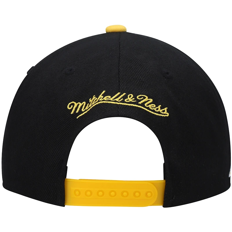 Casquette Snapback Mitchell & Ness pour hommes, noir/or, Los Angeles Lakers Hardwood Classics