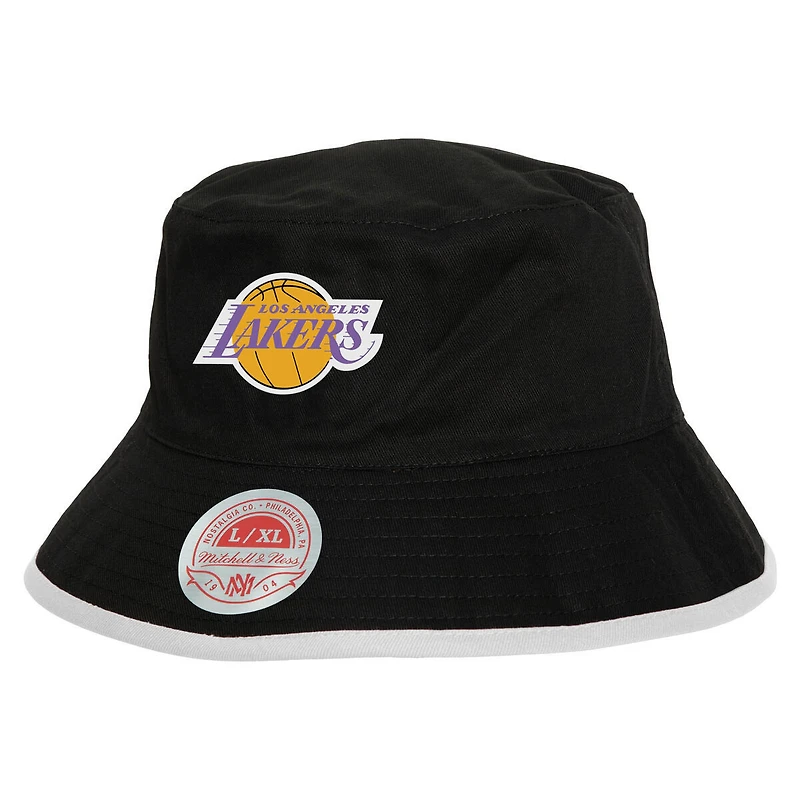 Bob réversible noir/bleu clair Mitchell & Ness des Los Angeles Lakers pour homme