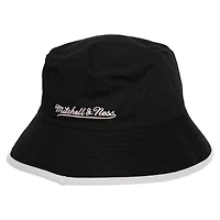Men's Mitchell & Ness Black/Light Blue Los Angeles Lakers Flip It Reversible Bucket Hat