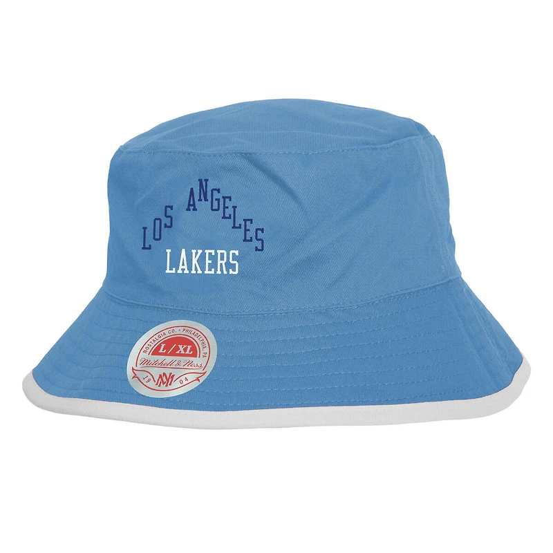 Bob réversible noir/bleu clair Mitchell & Ness des Los Angeles Lakers pour homme
