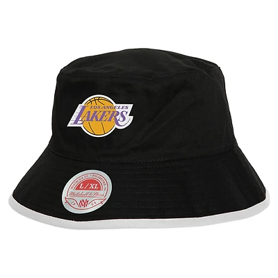 Bob réversible noir/bleu clair Mitchell & Ness des Los Angeles Lakers pour homme
