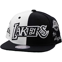 Mitchell & Ness pour homme Noir/Blanc Los Angeles Lakers Hardwood Classics Night & Day Snapback - Casquette