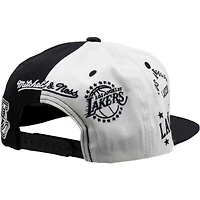 Mitchell & Ness pour homme Noir/Blanc Los Angeles Lakers Hardwood Classics Night & Day Snapback - Casquette