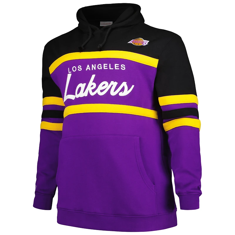 Sweat à capuche noir Mitchell & Ness pour hommes des Los Angeles Lakers Big Tall Hardwood Classics Head Coach