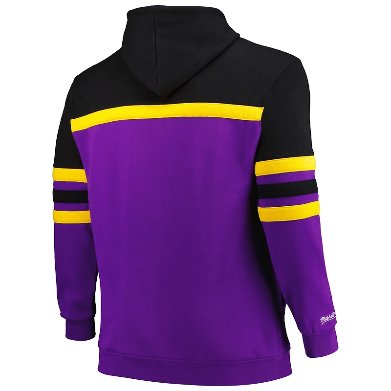 Sweat à capuche noir Mitchell & Ness pour hommes des Los Angeles Lakers Big Tall Hardwood Classics Head Coach