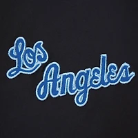Men's Mitchell & Ness Black Los Angeles Lakers Blackout Collection Vintage Full-Snap Satin Jacket