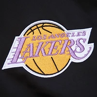 Men's Mitchell & Ness Black Los Angeles Lakers Blackout Collection Vintage Full-Snap Satin Jacket