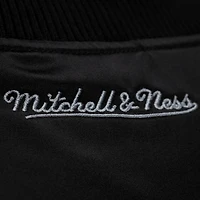 Men's Mitchell & Ness Black Los Angeles Lakers Chrome Satin Bomber Full-Zip Jacket