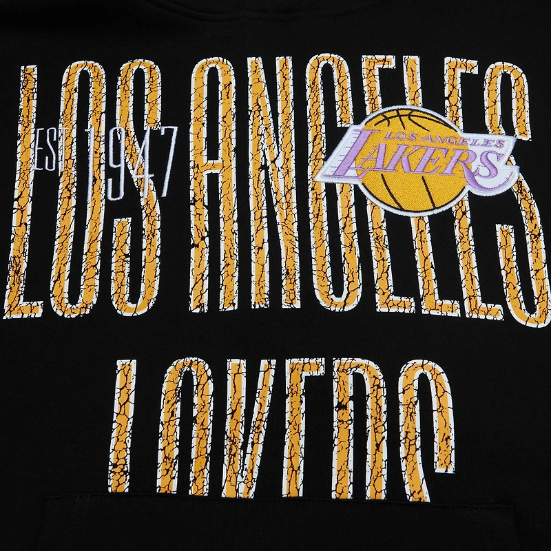 Sweat à capuche noir Mitchell & Ness Los Angeles Lakers Hardwood Classics OG 2.0 pour hommes
