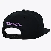 Casquette snapback Mitchell & Ness noire Los Angeles Lakers Hardwood Classics Old School à texte empilé pour homme