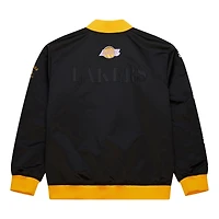 Men's Mitchell & Ness Black Los Angeles Lakers Hardwood Classics Team OG 3.0 Lightweight Satin Full-Snap Jacket
