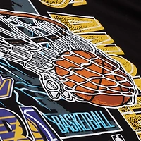 Men's Mitchell & Ness  Black Los Angeles Lakers Lightning Swish T-Shirt