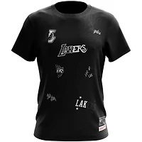 T-shirt de nuit Los Angeles Lakers Mitchell & Ness noir pour homme