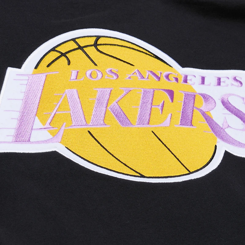 Men's Mitchell & Ness Black Los Angeles Lakers Phantom Fleece Sweatshirt