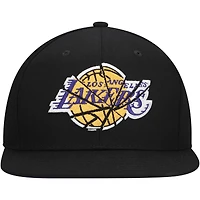 Casquette Snapback Shattered noire Los Angeles Lakers Mitchell & Ness pour hommes