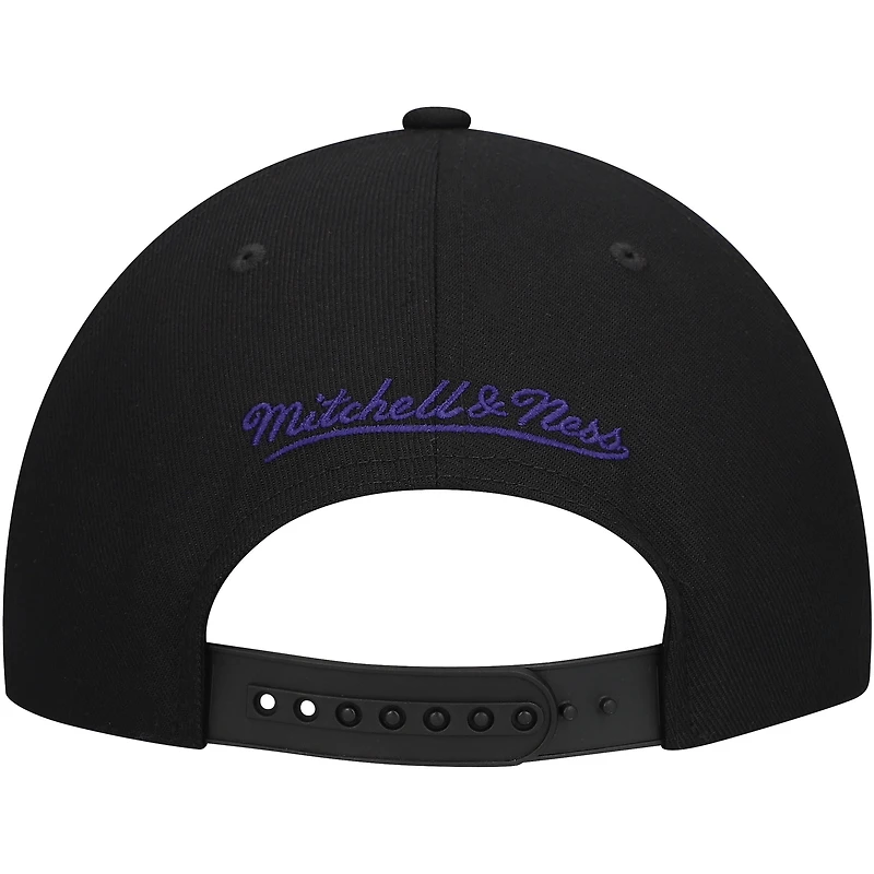 Casquette Snapback Shattered noire Los Angeles Lakers Mitchell & Ness pour hommes