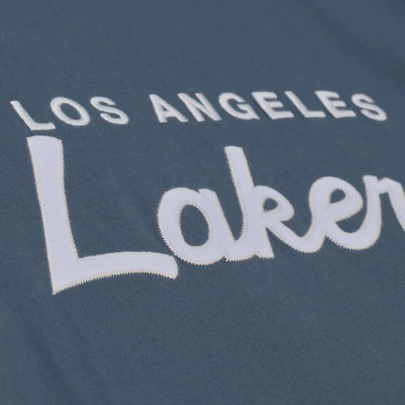 T-shirt Mitchell & Ness bleu Los Angeles Lakers Thunderstorm pour homme