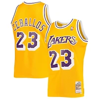 Maillot Swingman Mitchell & Ness Cedric Ceballos doré Los Angeles Lakers 1994/95 Hardwood Classics pour hommes