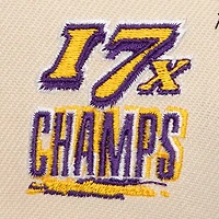 Casquette Snapback définie pour hommes Mitchell & Ness crème/violet Los Angeles Lakers 17x NBA Champions Soul Legacy