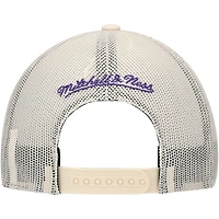 Men's Mitchell & Ness Cream Los Angeles Lakers Trucker Adjustable Hat