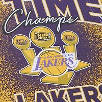 T-shirt doré Mitchell & Ness pour hommes des Los Angeles Lakers Hardwood Classics 3X NBA Champions Champ City