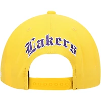 Mitchell & Ness Gold pour homme Los Angeles Lakers Hardwood Classics English Dropback - Casquette Snapback