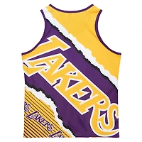 Débardeur Mitchell & Ness Gold Los Angeles Lakers Jumbotron 2.0 pour homme, sublimé