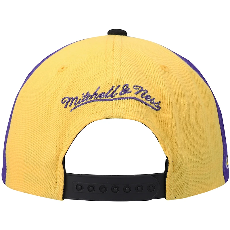 Casquette Snapback Mitchell & Ness dorée Los Angeles Lakers On The Block pour hommes