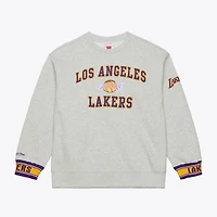 Men's Mitchell & Ness  Gray Los Angeles Lakers Team Celebration Fleece Sweatshirt