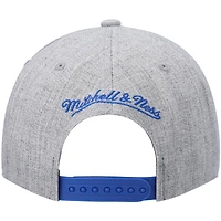 Casquette snapback Mitchell & Ness gris chiné pour homme des Los Angeles Lakers Hardwood Classics Team 2.0