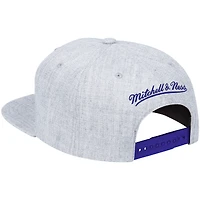 Logo de l'équipe des Los Angeles Lakers Mitchell & Ness gris chiné pour homme - Casquette Snapback