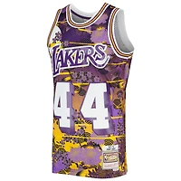 Maillot Swingman du Nouvel An Lunaire Mitchell & Ness Jerry West Violet Los Angeles Lakers 1971/72 Hardwood Classics pour hommes