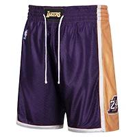Men's Mitchell & Ness Kobe Bryant Gold/Purple Los Angeles Lakers Authentic Reversible Shorts