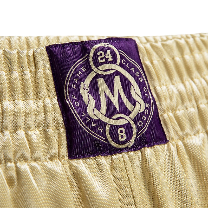 Short Mitchell & Ness Kobe Bryant Gold Los Angeles Lakers Hall of Fame Class 2020 Authentic Hardwood Classics pour homme