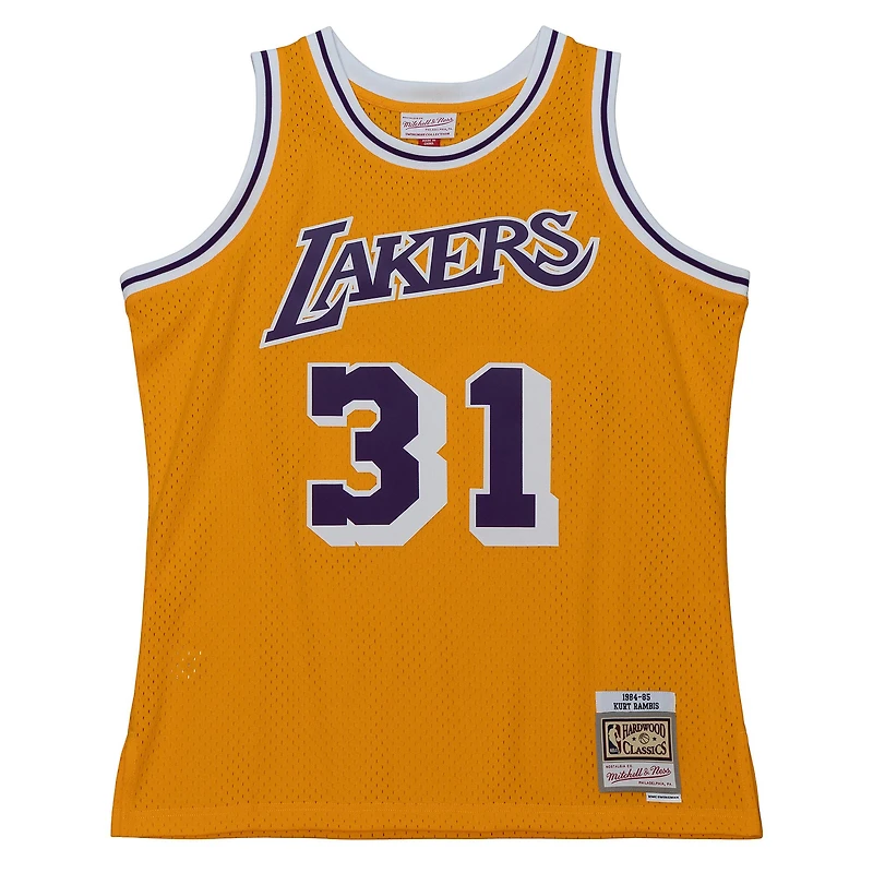 Maillot Swingman Los Angeles Lakers 1984/85 Mitchell & Ness Kurt Rambis or pour homme