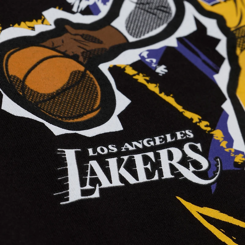 Men's Mitchell & Ness LeBron James Black Los Angeles Lakers Chalked Up T-Shirt