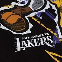 Men's Mitchell & Ness LeBron James Black Los Angeles Lakers Chalked Up T-Shirt