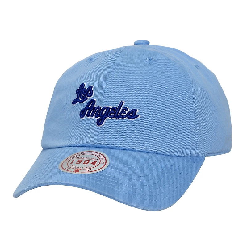 Casquette ajustable Mitchell & Ness bleu clair Los Angeles Lakers Hardwood Classics 1904 pour homme